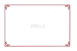 中国古风红色边框