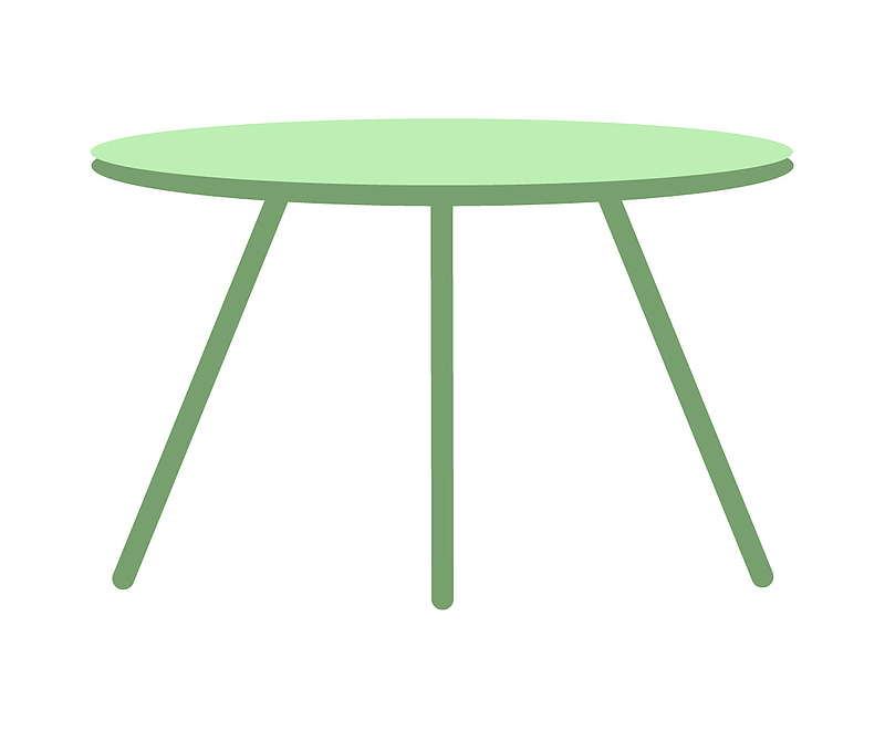 绿色玻璃小桌子