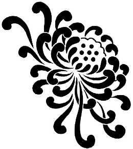 黑色矢量菊花