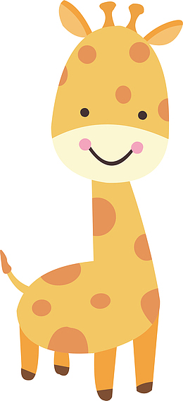 卡通矢量长颈鹿