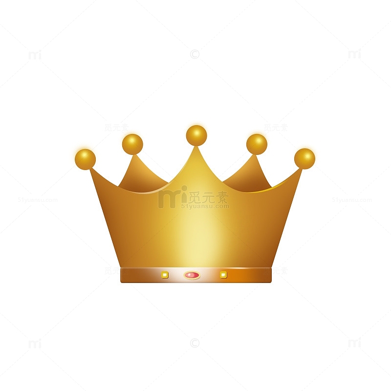 金色王冠金冠元素图标