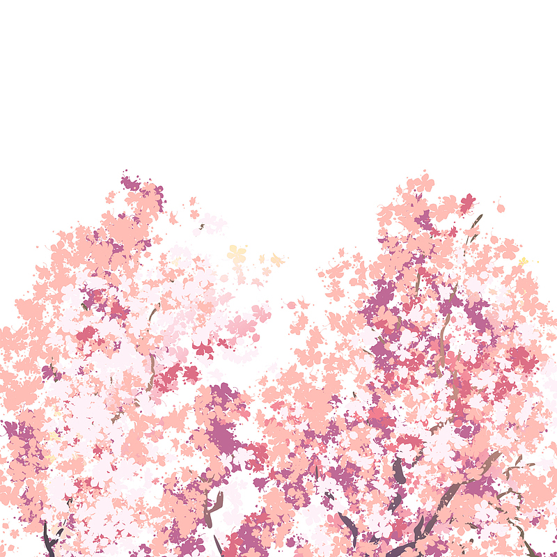 樱花装饰元素樱花春天出游