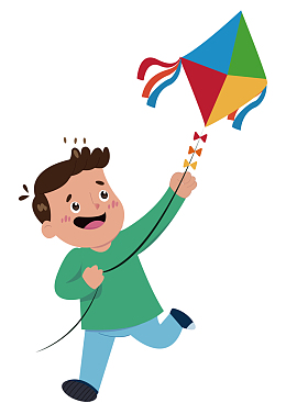 惊蛰节放风筝元素