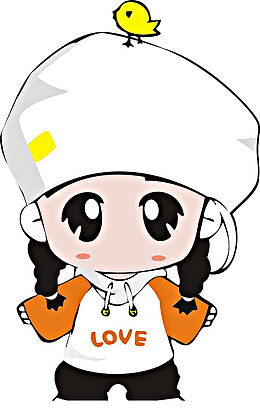 戴帽子的小女孩厨娘
