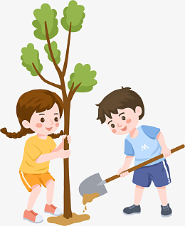 png植树节中树的小孩pngpsdpng活泼快乐小朋友侧面坐姿.