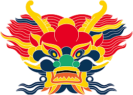红色手绘龙头