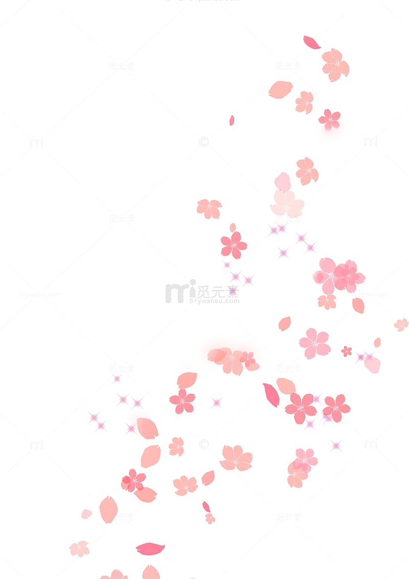 樱花 花瓣飘落 粉色