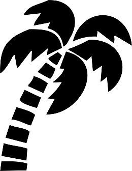 椰树植物剪影