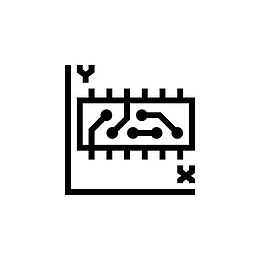 集成电路板icon线性小图标PNG下载