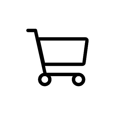 icon线性超市购物车小图标PNG下载