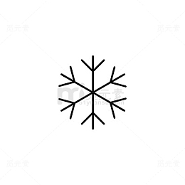 冰雪花icon线性小图标PNG下载