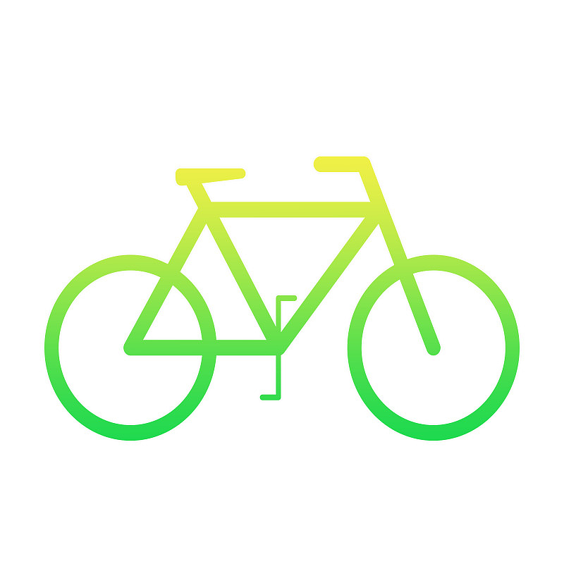 绿色渐变自行车