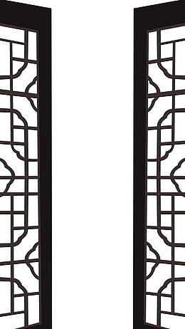 镂口木雕窗户