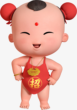 招财童子福娃吉祥q版国漫动漫喜庆