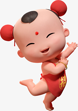 招财童子福娃吉祥q版国漫动漫喜庆