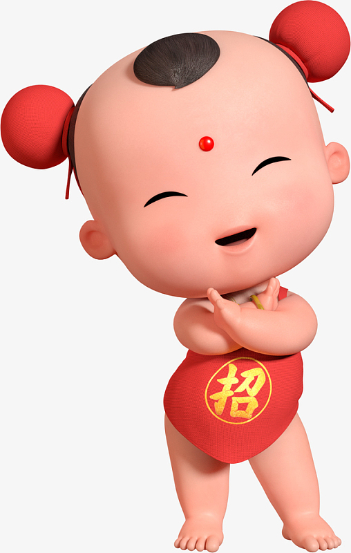 招财童子福娃吉祥q版国漫动漫喜庆
