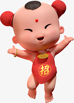 招财童子福娃吉祥q版国漫动漫喜庆