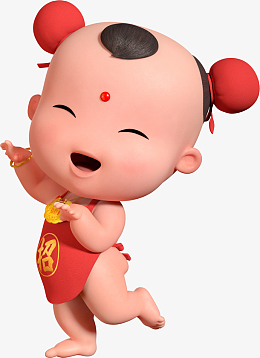 招财童子福娃吉祥q版国漫动漫喜庆