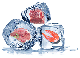 新鲜肉类冰块