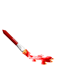 手绘卡通毛笔画笔