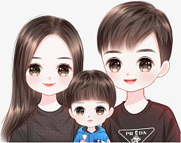 幸福一家三口pngpng一家三口赏月pngpng手绘一家三口免抠图pngpng春