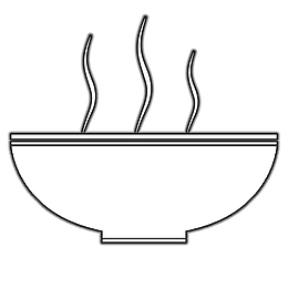 冒热气的白色饭碗