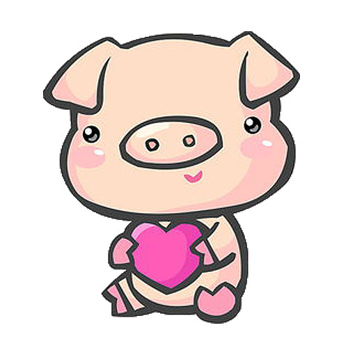 卡通猪猪粉色