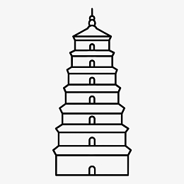 西安小雁塔线条
