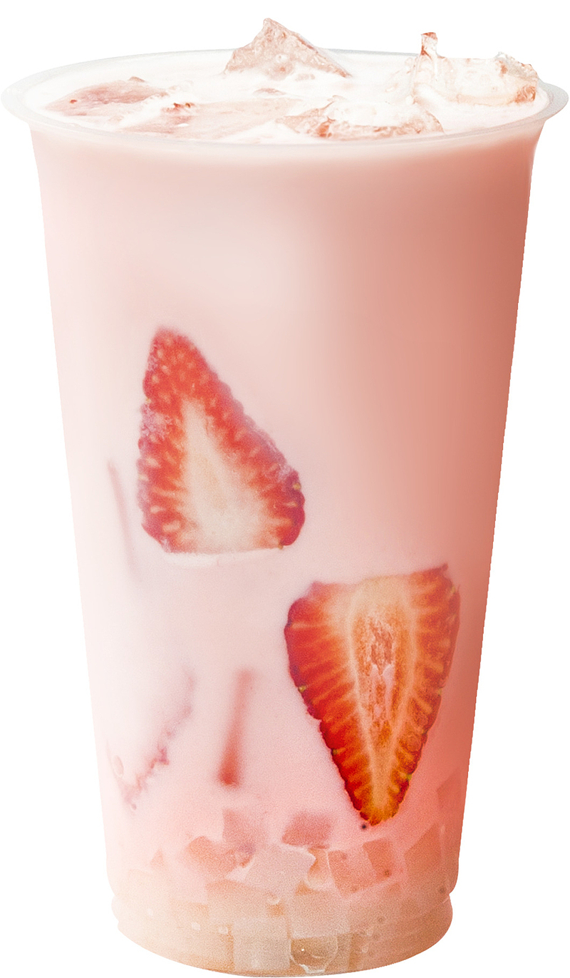 新鲜草莓果奶
