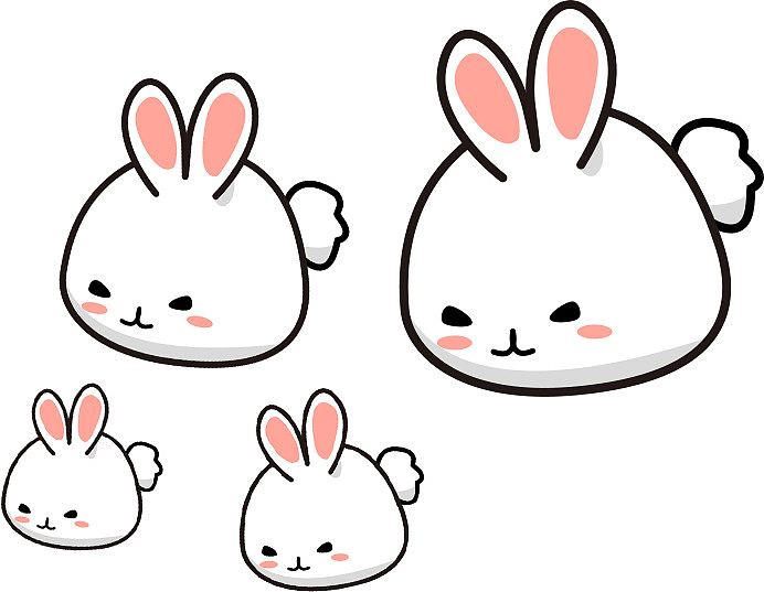 兔子卡通贴纸可爱