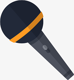 卡通手绘黑色麦克风