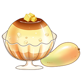 芒果鸡蛋布丁