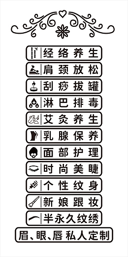 经络养生玻璃贴