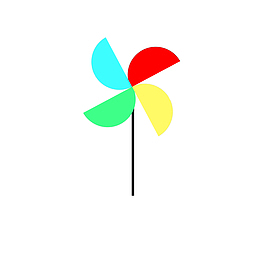 六一儿童节海报风车素材