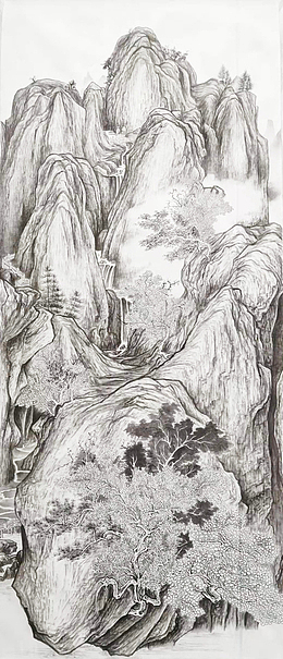 山水 水墨仿古