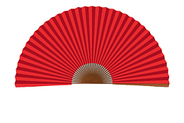 一把红色的扇子