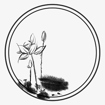 中国风水墨笔触边框