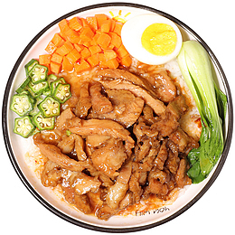 酱汁叉烧肉套餐饭
