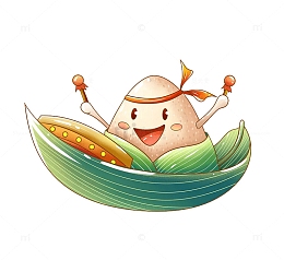 五月端午节手绘动漫卡通粽子