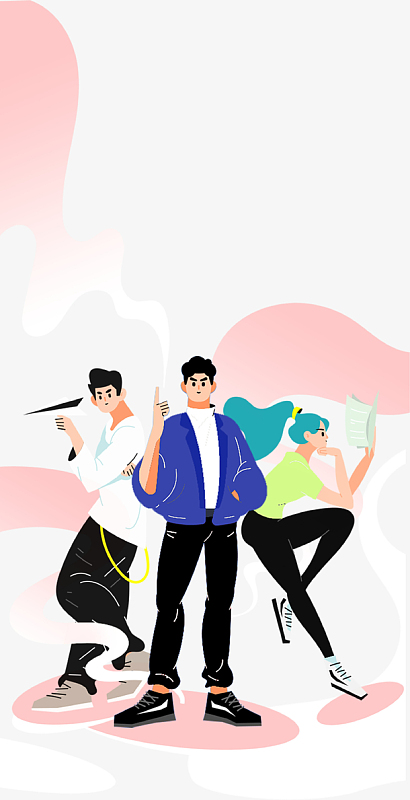 大学生青年插画