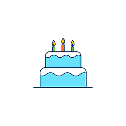 透明背景生日蛋糕