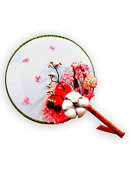 永生花 团扇 手工DIY 活动