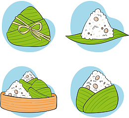 端午节粽子矢量插画素材