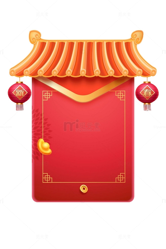 中国风红色喜庆边框素材
