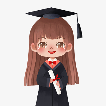 毕业大学生(636x663)png毕业学生学士服扁平风插画手绘毕业季(2000x