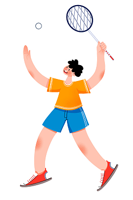 奥运会运动项目体育青年扁平风插画手绘