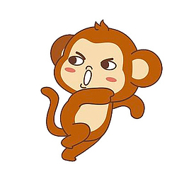 受惊吓的小猴子