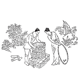 手绘 蒸 古代民间 国潮风