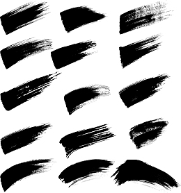 中国风笔触水黑笔画