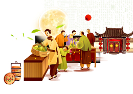 中国国潮风 传统棕子作坊